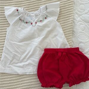 Little English Strawberry Bloomer Set 4T